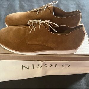 NEW Nisolo Flex Derby US M 10 lightweight Travel Oxfords casual leather shoes